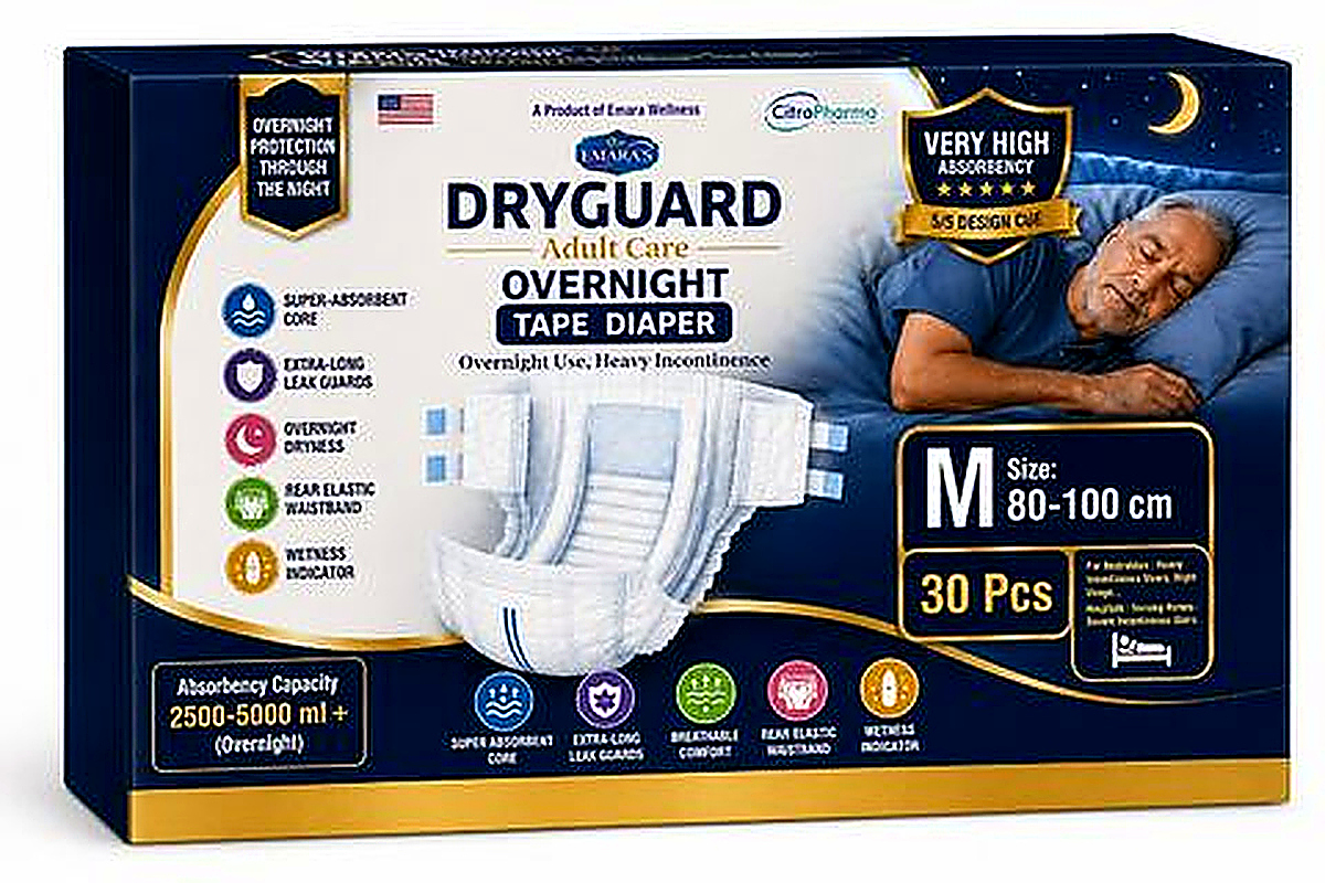 Dry Guard Overnight Tape Diaper