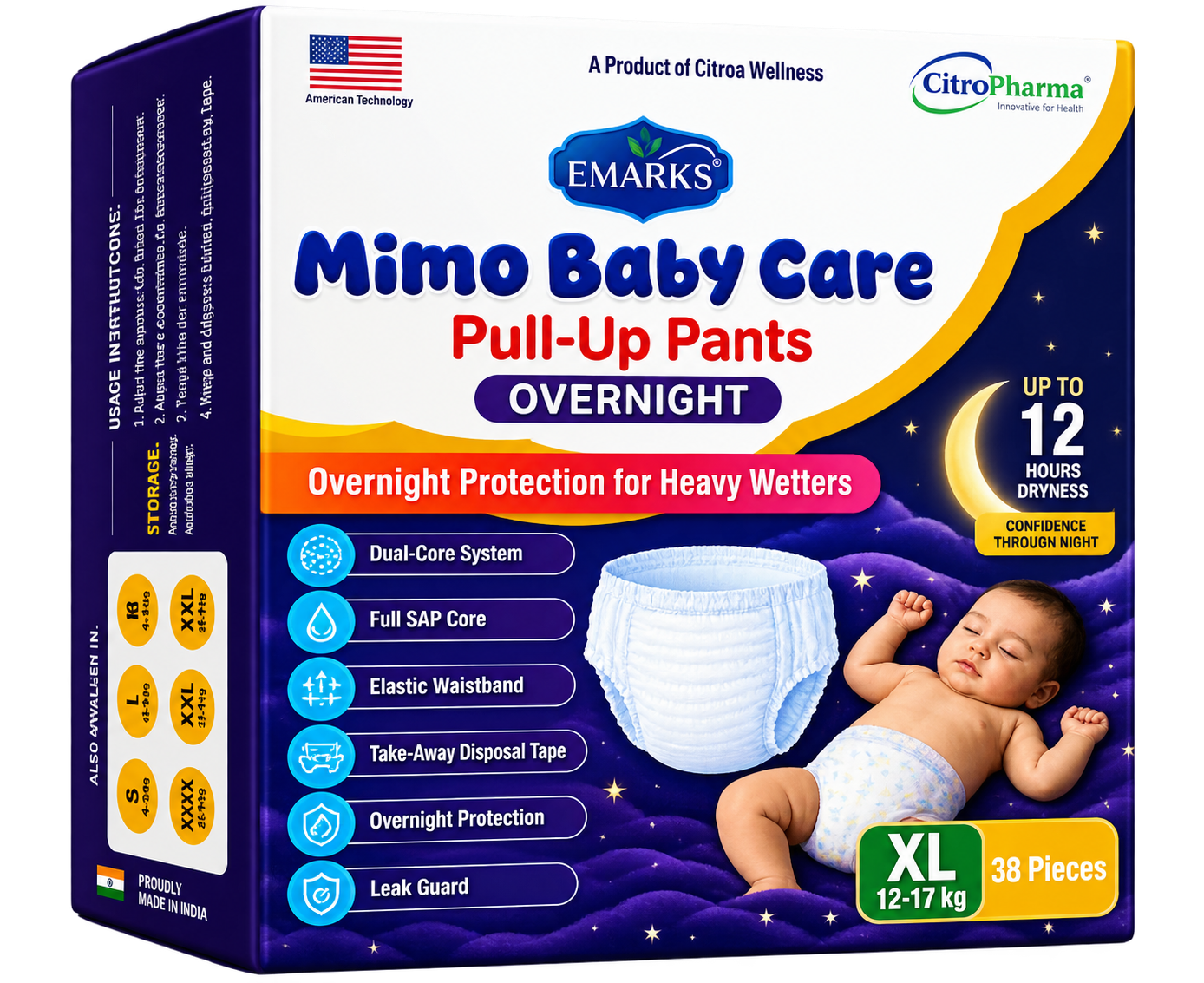 Mimo Baby Pull-Up Pants Overnight